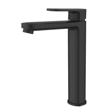 Cora  Ellipse Handle  High Rise Basin Mixer Matt Black Lead Free Matt Black