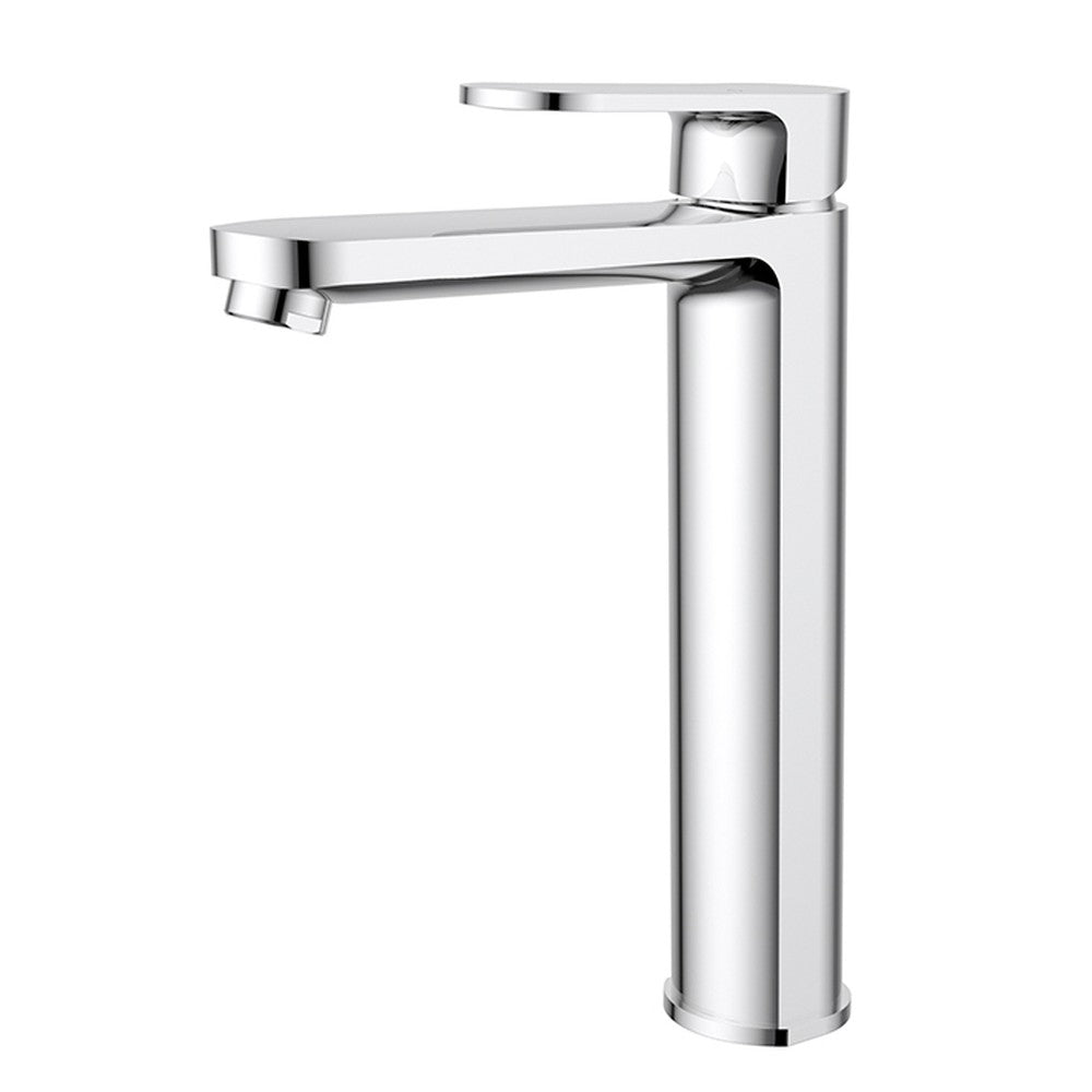 Cora  Ellipse Handle  High Rise Basin Mixer Lead Free Chrome