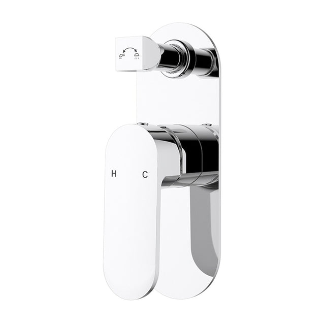 Cora Wall Mixer Diverter Chrome Chrome