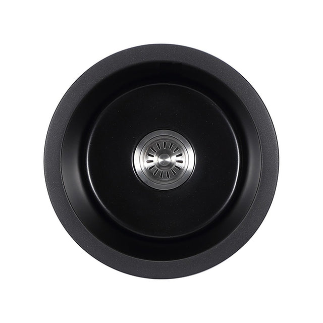 Cora Black Granite Sink Round  410x205 Matt Black