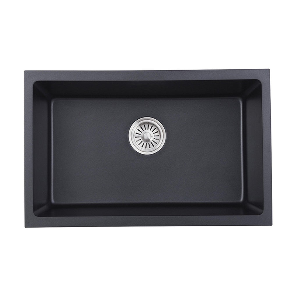 Cora Black Undermount  Granite Sink 680x430x230 Matt Black