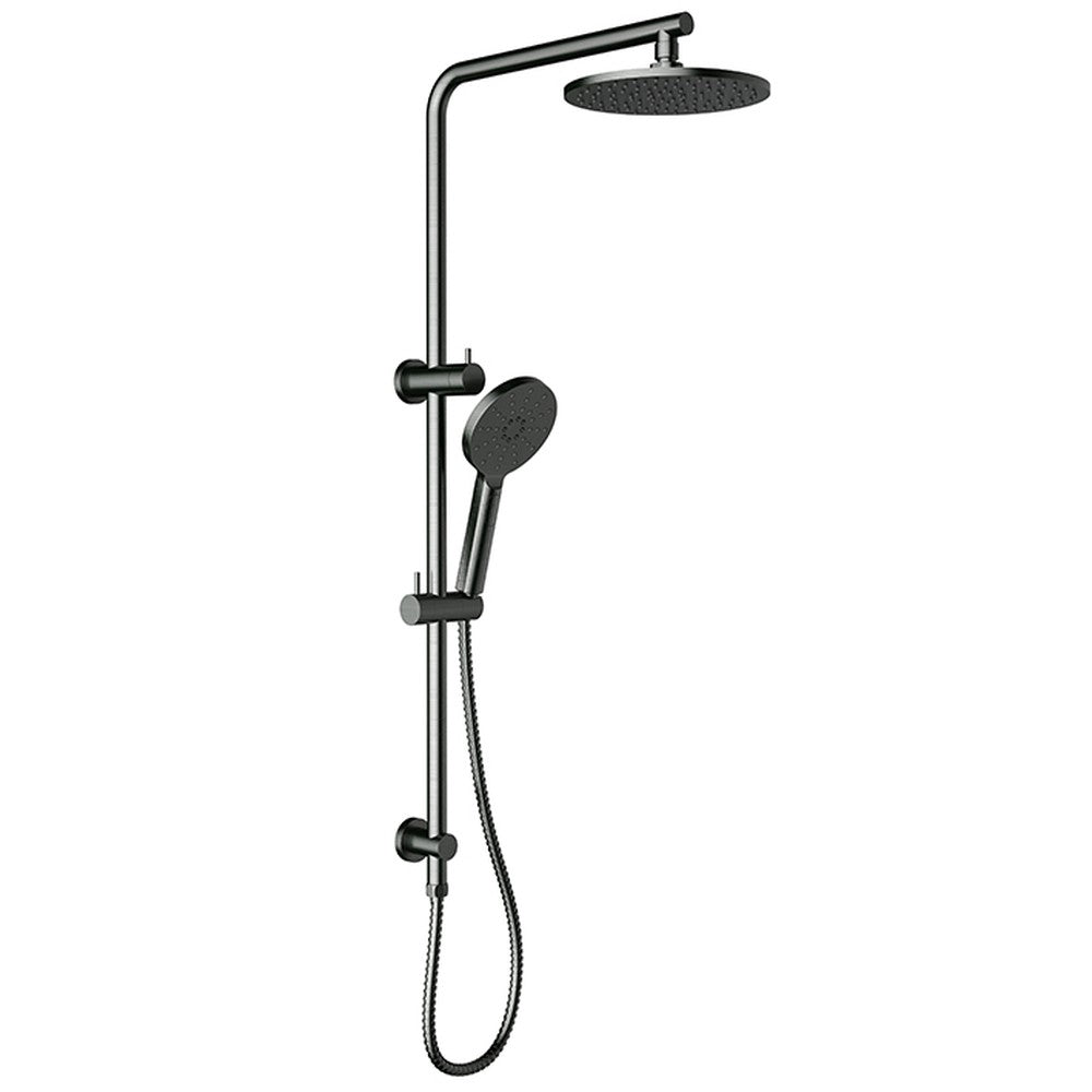 Cora Shower Set Multifunction Gunmetal 200mm Gun Metal