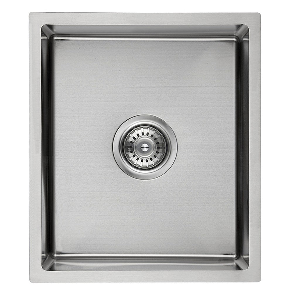 Cora Single Bowl Undermount Sink 93 degree   340mm Chrome