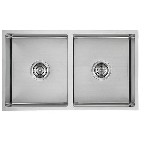 Cora Double Bowl Above / Undermount Sink  750mm Chrome