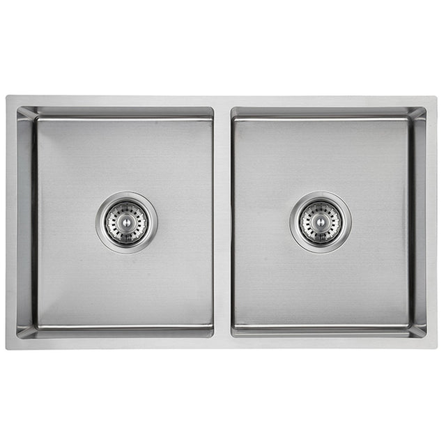 Cora Double Bowl Above / Undermount Sink  750mm Chrome