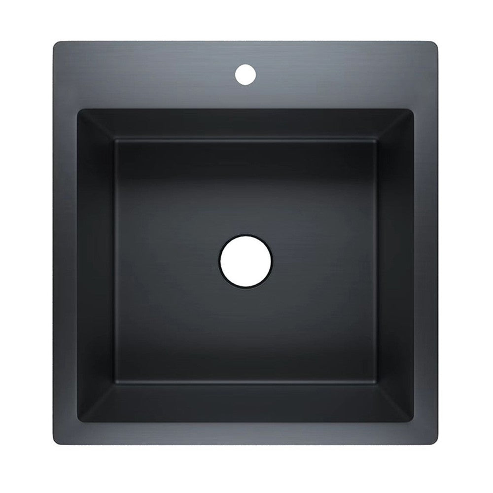 Eden above/undermount laundry sink,35L,matt Black Matt Black