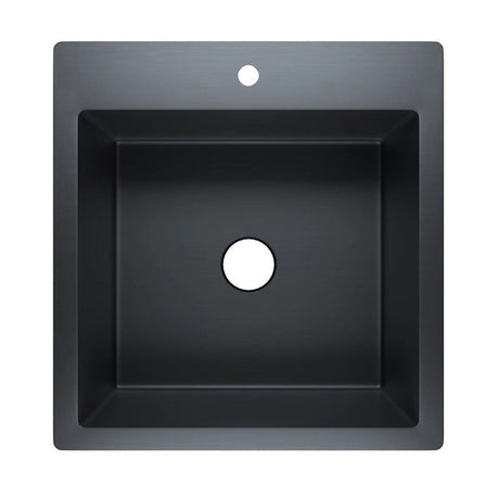 Eden above/undermount laundry sink,35L,matt Black Matt Black