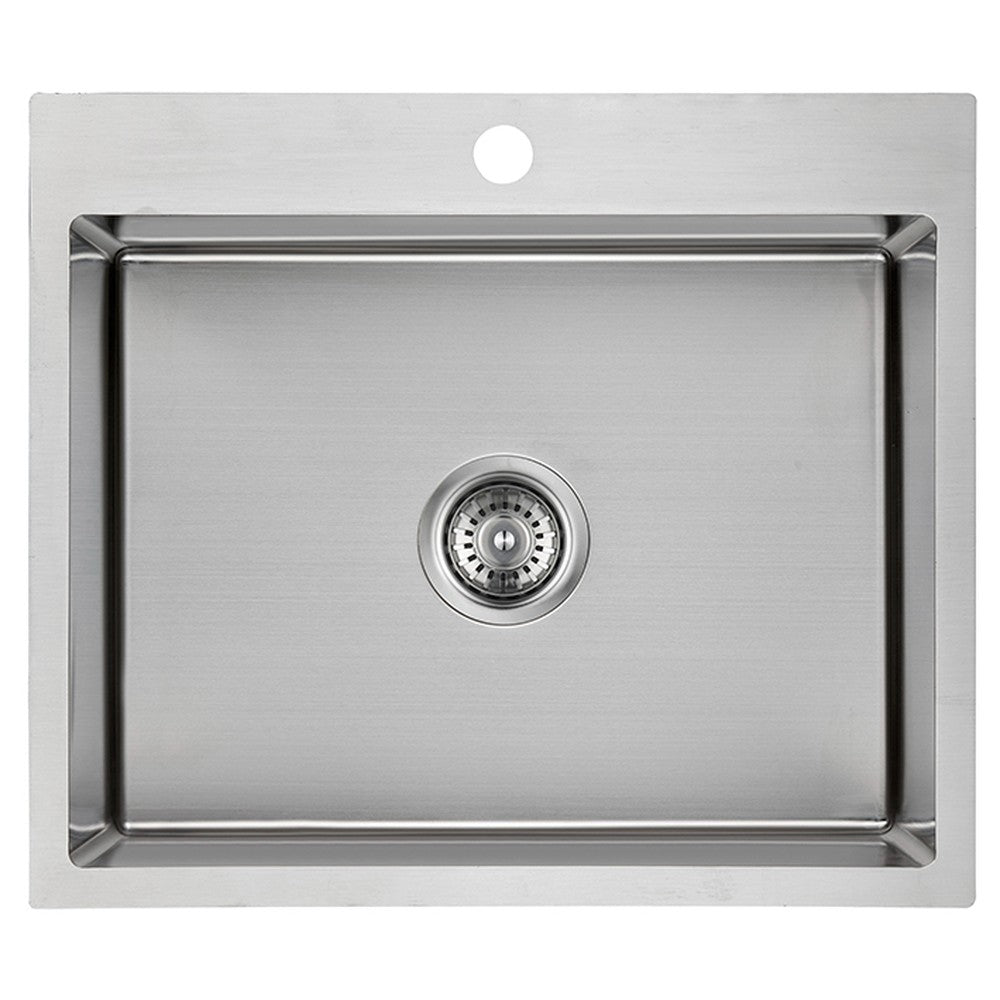 Eden Single Bowl Abovemount Laundry Sink  580mm Chrome