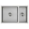Cora 1 & 1/2 Bowl Undermount Sink 93 degree  670mm Chrome