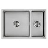 Cora 1 & 1/2 Bowl Undermount Sink 93 degree  670mm Chrome