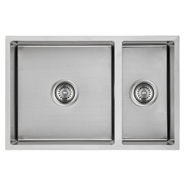 Cora 1 & 1/2 Bowl Undermount Sink 93 degree  670mm Chrome