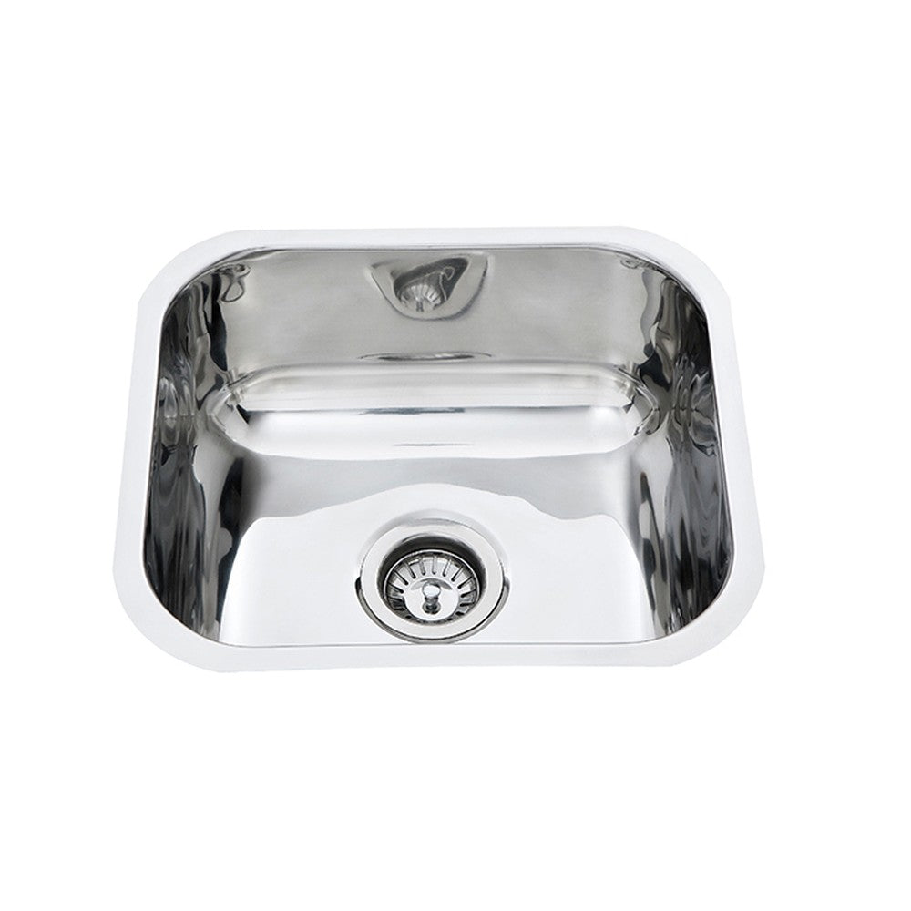 Single Bowl Undermount Sink  410mm Chrome