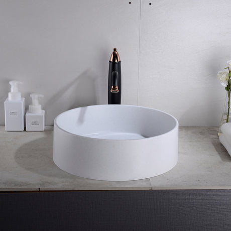 Quartz QZ4141 Above Counter Basin Pop-Up Waste Included(Round: 410*410*130mm)