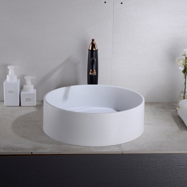Quartz QZ4141 Above Counter Basin Pop-Up Waste Included(Round: 410*410*130mm)