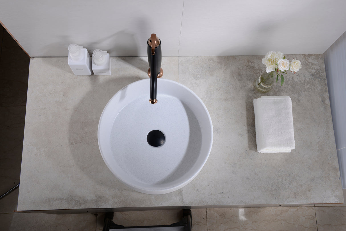 Quartz QZ4141 Above Counter Basin Pop-Up Waste Included(Round: 410*410*130mm) — detail 2
