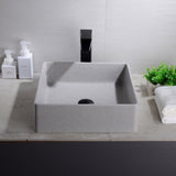 Quartz QZ3838 Above Counter Basin Pop up Waste Included(Square: 380*380*128mm)