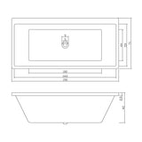 Dunton DIB7101-1500 Freestanding Bathtub — detail 3