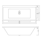 Dunton DIB7101-1700 Freestanding Bathtub — detail 3