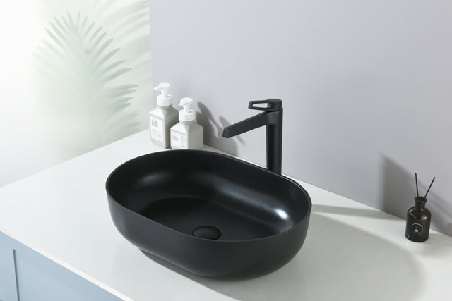 Quartz QZ50836 Above Counter Basin Pop-Up Waste Included(Oval: 508*361*140mm)