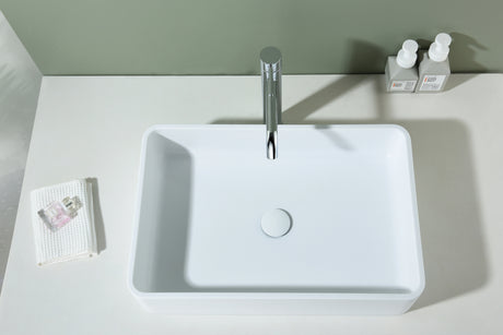 Quartz QZ6040 Above Counter Basin Pop up Waste Included(Rectangle: 600*400*140mm) — detail 3