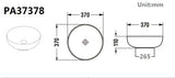 PA37378MB Above Counter Basin, Matte Black Fine Ceramic(Round: 370*370*110mm) — detail 2