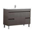 Evie Dark Brown Free-Standing PVC Vanity EV124L-DB