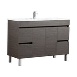 Evie Dark Brown Free-Standing PVC Vanity EV124L-DB