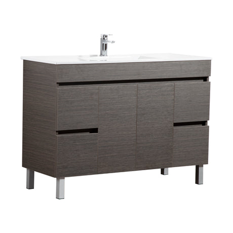 Evie Dark Brown Free-Standing PVC Vanity EV124L-DB