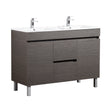 Evie Dark Brown Free-Standing PVC Vanity EV124DL-DB