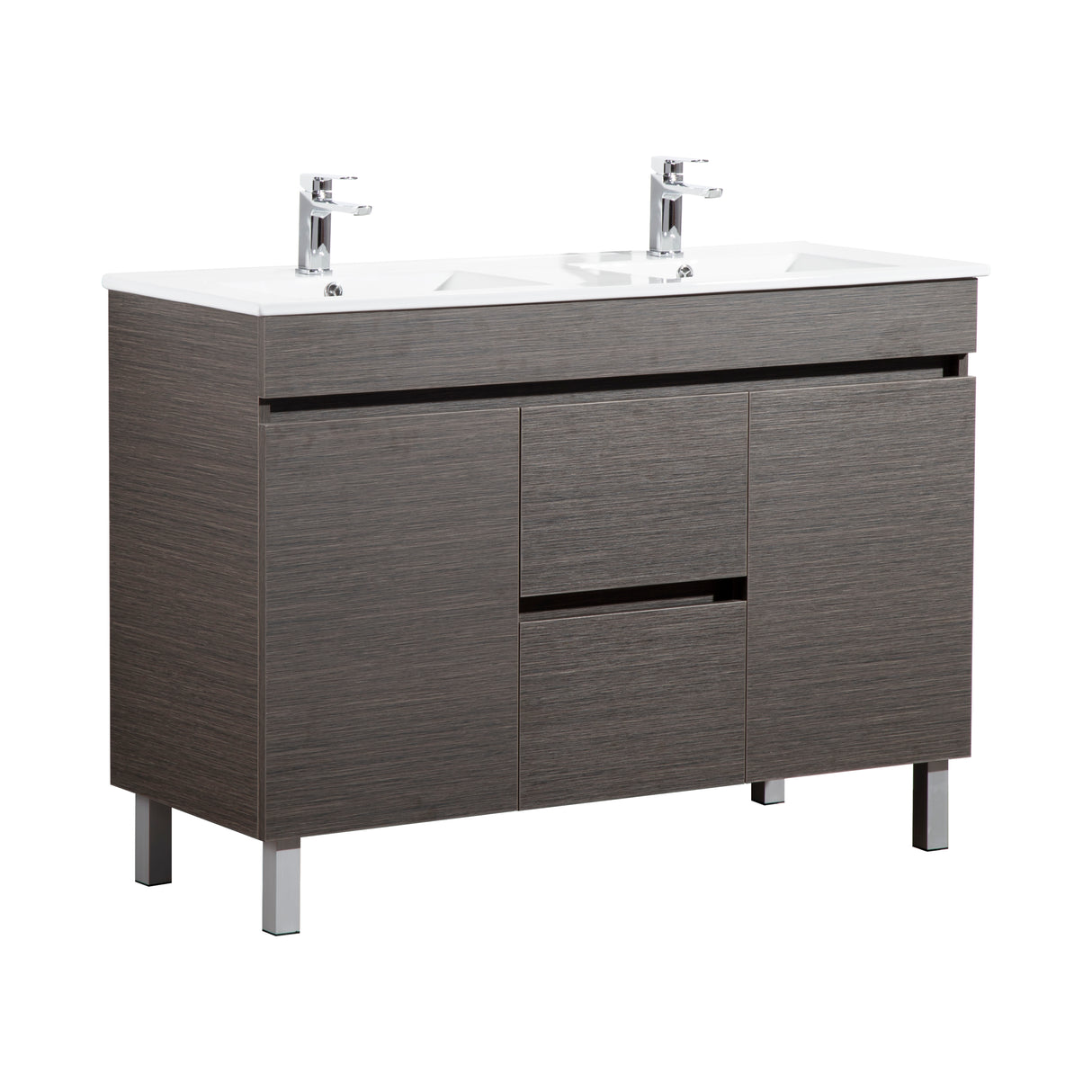 Evie Dark Brown Free-Standing PVC Vanity EV124DL-DB