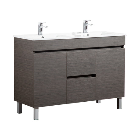 Evie Dark Brown Free-Standing PVC Vanity EV124DL-DB