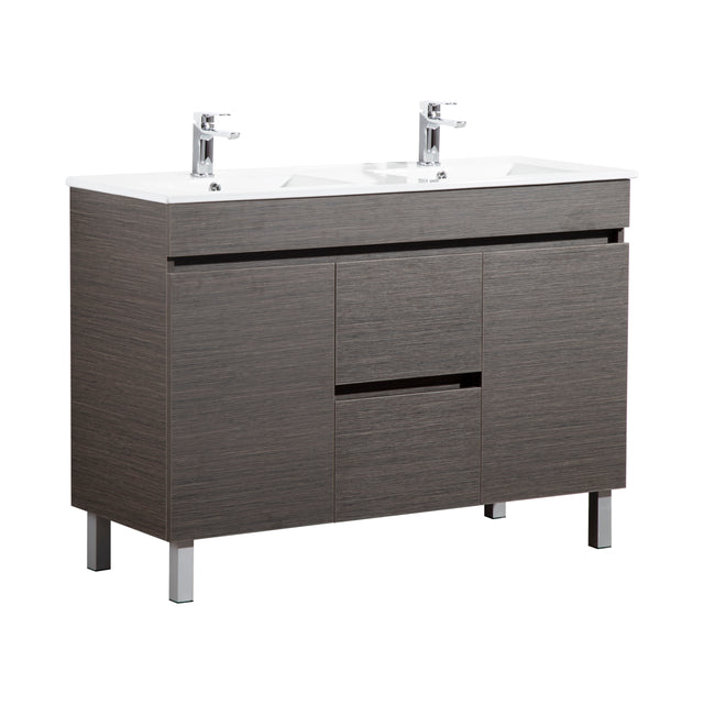 Evie Dark Brown Free-Standing PVC Vanity EV124DL-DB
