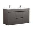 Evie Dark Brown Wall-Hung PVC Vanity EV124DWH-DB