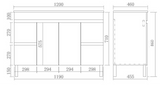 Evie Oak Free-Standing PVC Vanity EV124L-OAK — detail 2