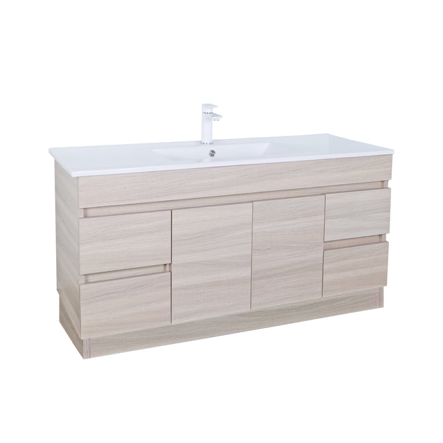 Evie Oak Free-Standing PVC Vanity EV124L-OAK
