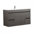 Evie Dark Brown Wall-Hung PVC Vanity EV124WH-DB