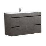 Evie Dark Brown Wall-Hung PVC Vanity EV124WH-DB