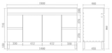 Evie Oak Free-Standing PVC Vanity EV154L-OAK — detail 2