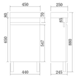 Evie Dark Brown Ensuite Free-Standing PVC Vanity EV42LG-DB- PT — detail 2
