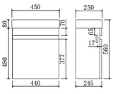Evie Ensuite Dark Brown Wall-Hung PVC Vanity EV42WH-DB-PT — detail 2