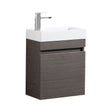Evie Ensuite Dark Brown Wall-Hung PVC Vanity EV42WH-DB-PT