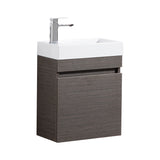 Evie Ensuite Dark Brown Wall-Hung PVC Vanity EV42WH-DB-PT