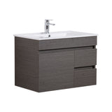 Evie Dark Brown Wall-Hung PVC Vanity EV74RWH-DB