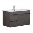 Evie Dark Brown Wall-Hung PVC Vanity EV94LWH-DB
