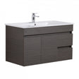Evie Dark Brown Wall-Hung PVC Vanity EV94RWH-DB