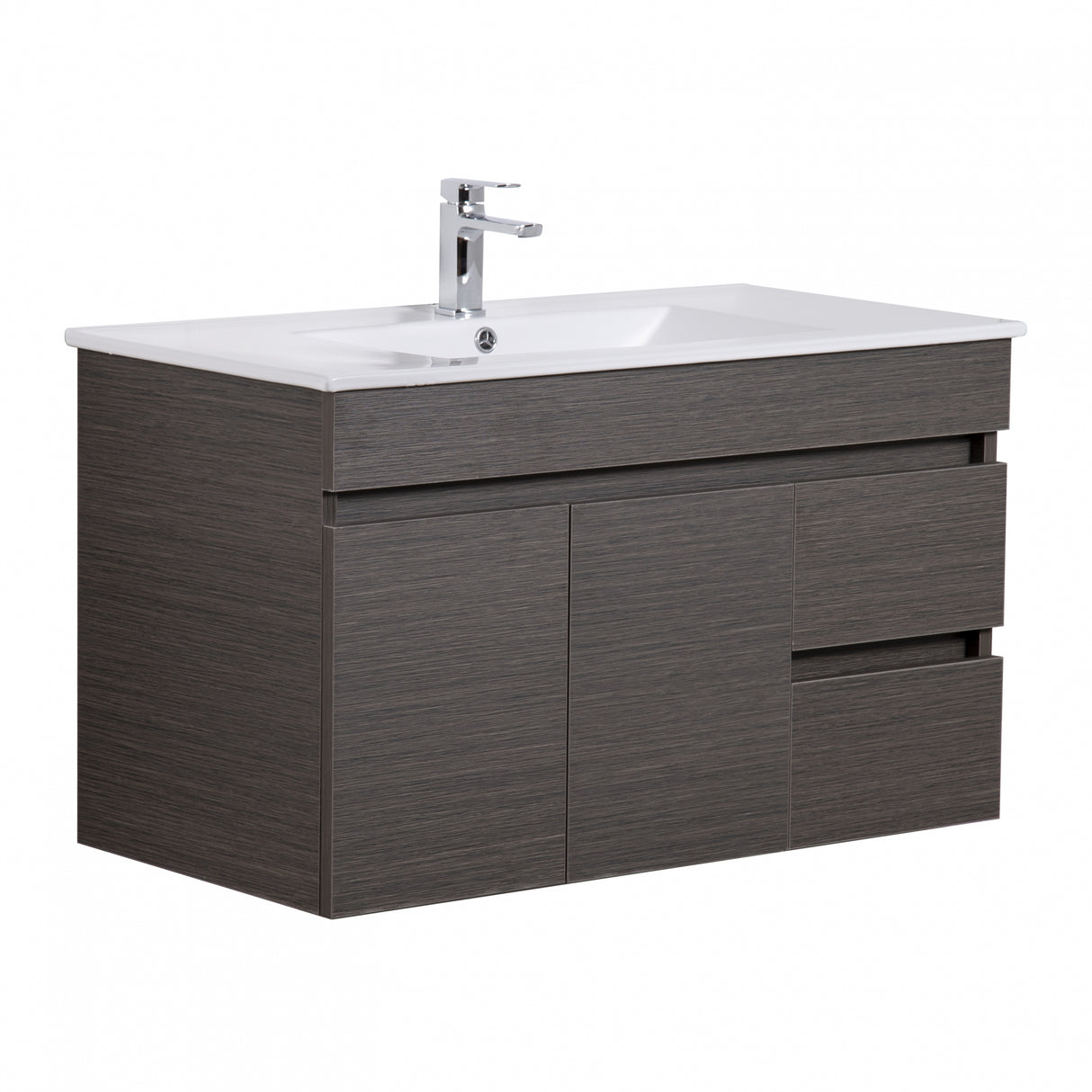Evie Dark Brown Wall-Hung PVC Vanity EV94RWH-DB