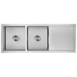 Eden Double Bowl Single Drainer Sink  1160mm Chrome