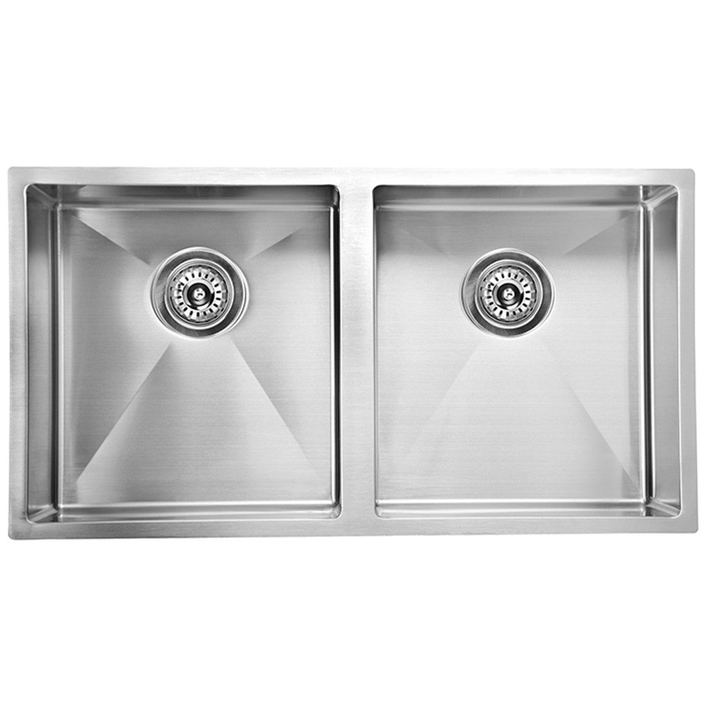 Eden Double Bowl Above / Undermount Sink  760mm Chrome