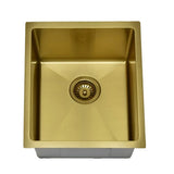 Stainless Steel Undermount Sink (R10 Corner) Brushed Gold Brushed Gold