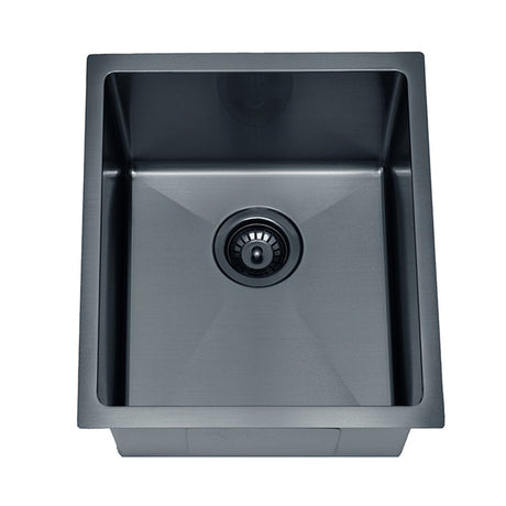 Stainless Steel Undermount Sink (R10 Corner) Matt Black Matt Black